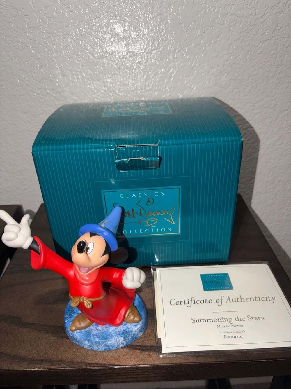 WDCC Summoning the Stars Mickey Mouse Fantasia Box & COA